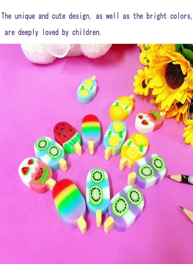 Jsehchya 24PCS Cute Fun ice Cream Erasers for Kids Bulk,Back to School Party Gifts (Ice-Cream, Big) - Image 3